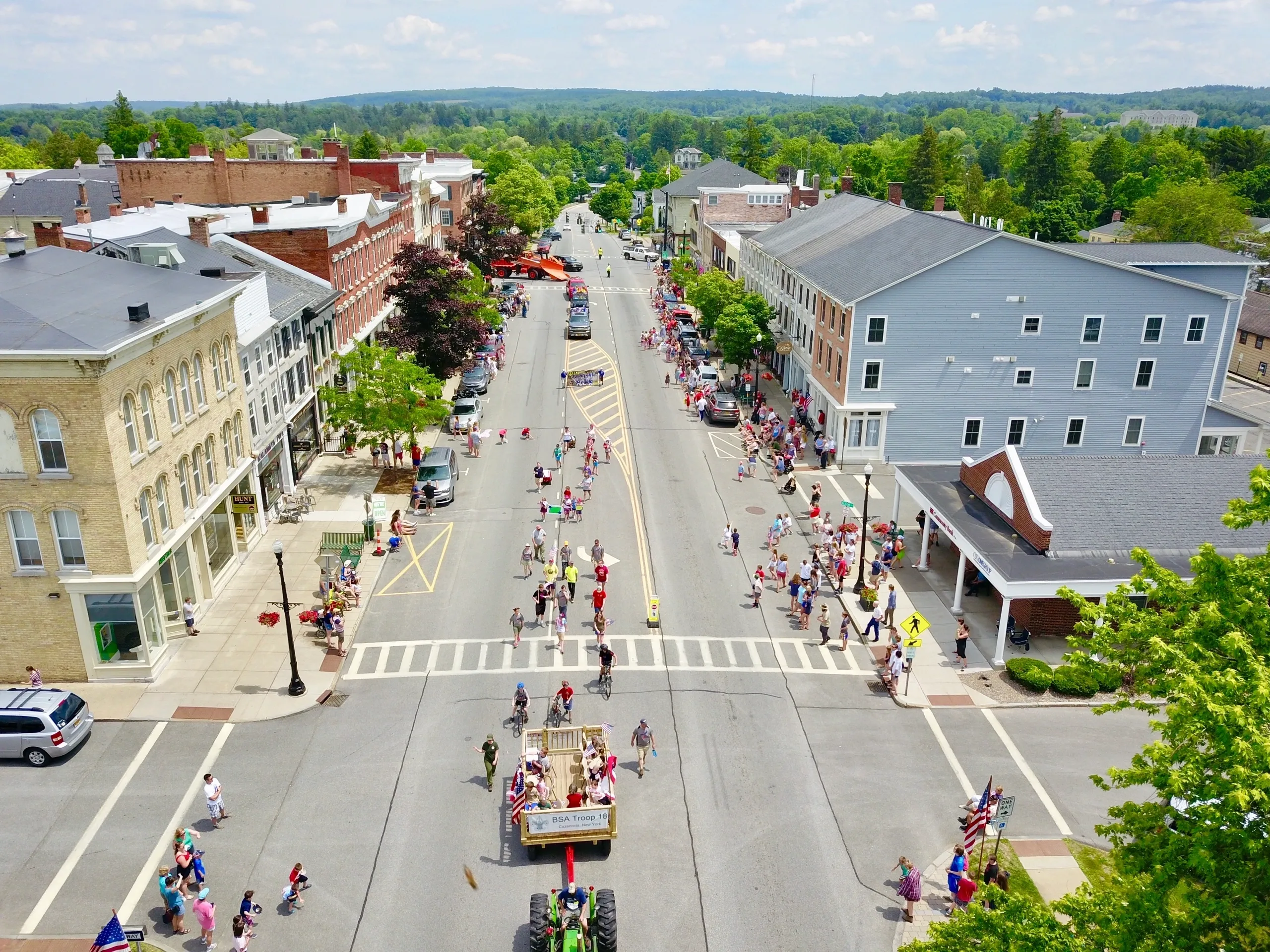 Parade through downtown Cazenovia